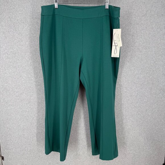 Zac Rachel Womens Figure Defining Pull On Ankle Length Pant Size XL Bayberry NEW - Picture 1 of 12